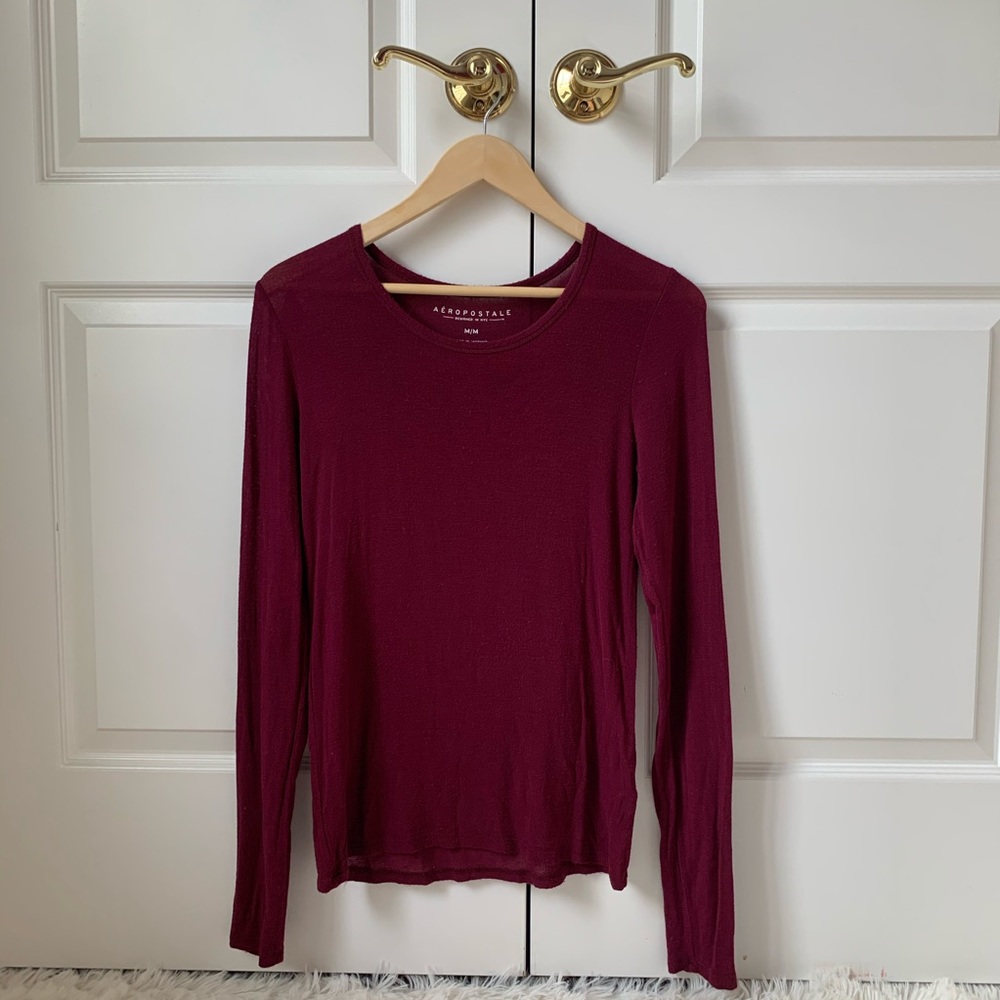 Aeropostale maroon sweater size med long sleeve